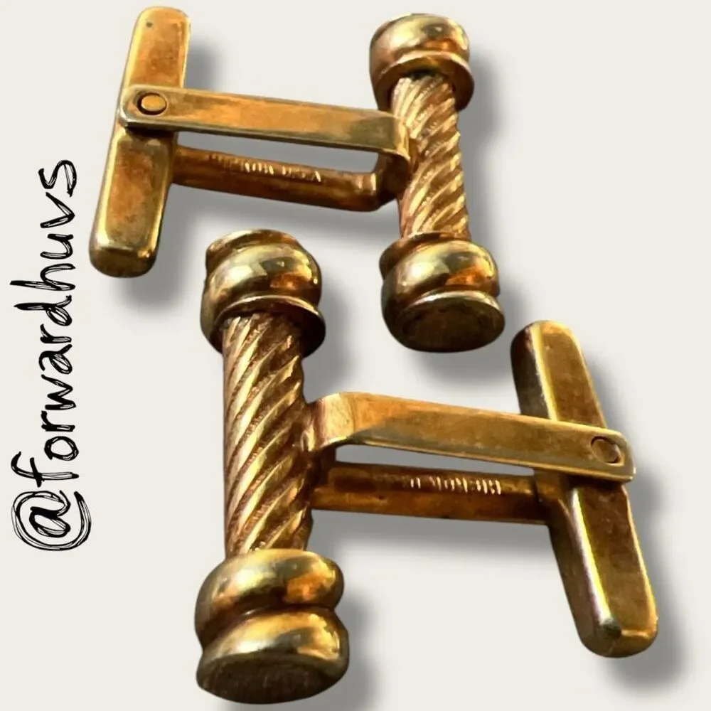 Vintage Gold Tone Hickok USA Cufflinks – Wear to Finish